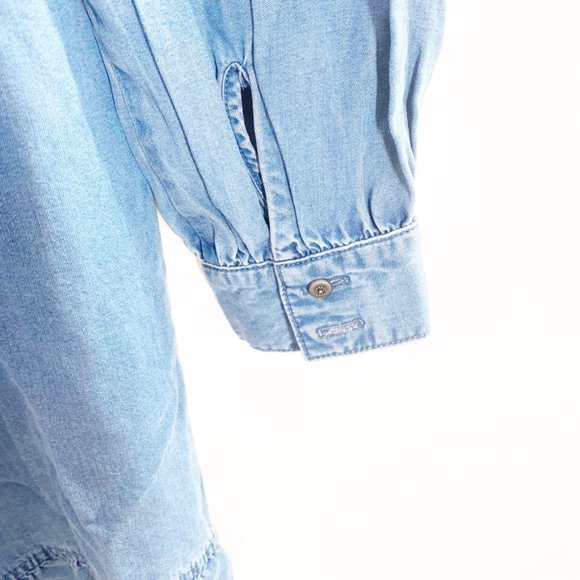 Paige Kendry Denim Wrap Dress NWT - Picture 9 of 13